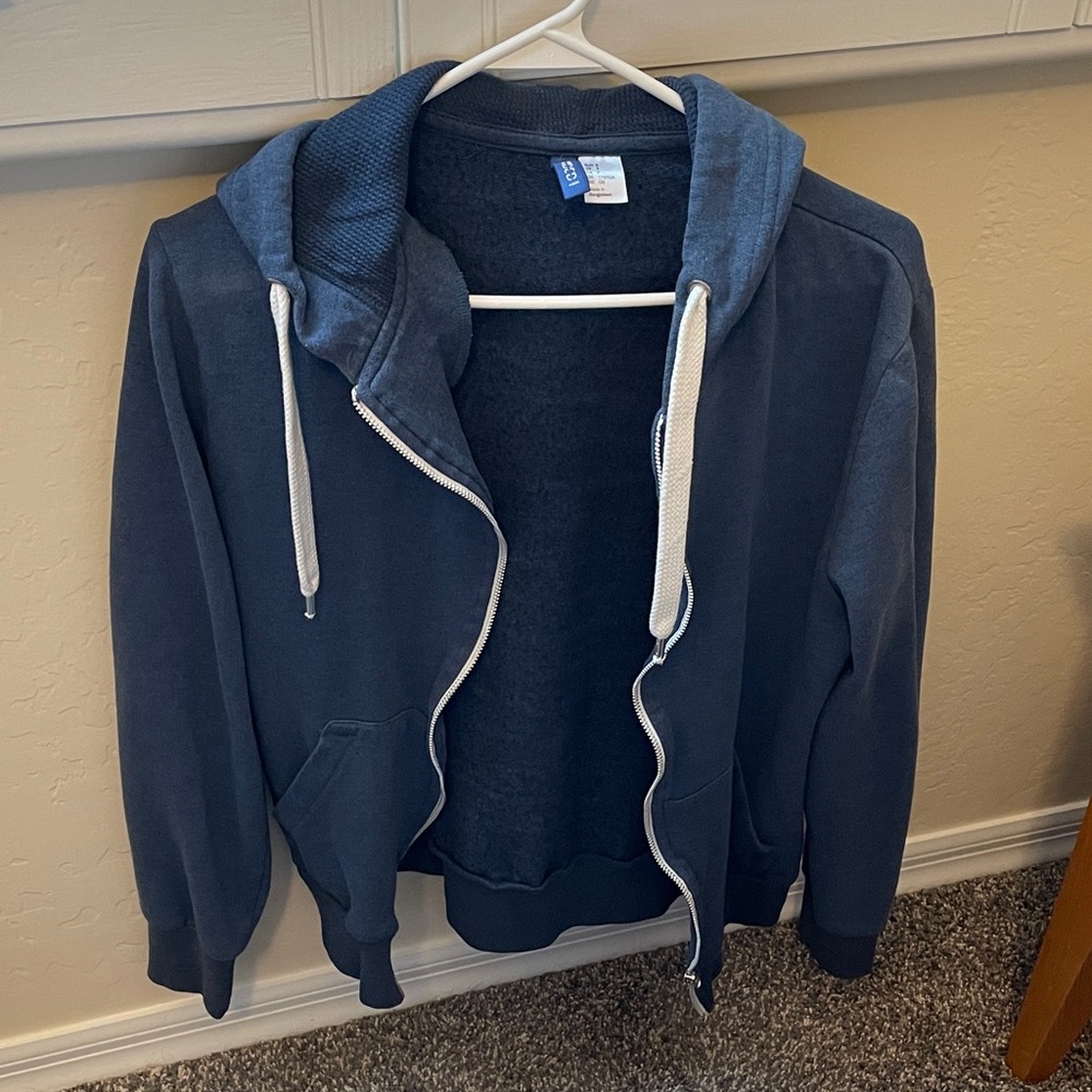H&M Men's Blue Hoodie Sweater